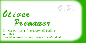 oliver premauer business card